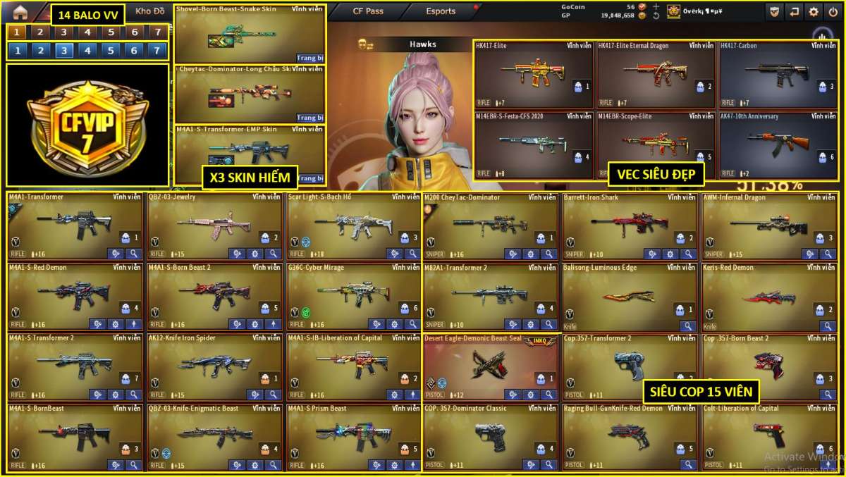 shop acc cf uy tin gia re