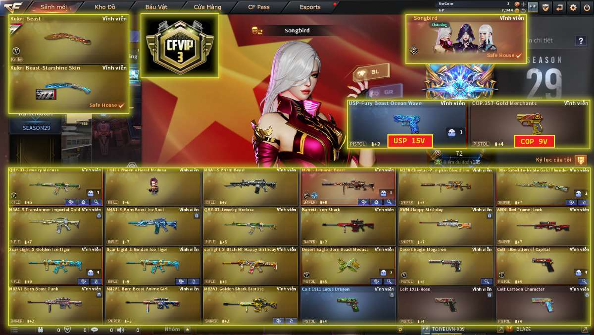 shop acc cf uy tin gia re