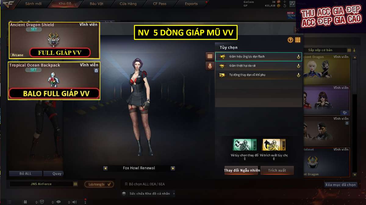 shop acc cf uy tin gia re