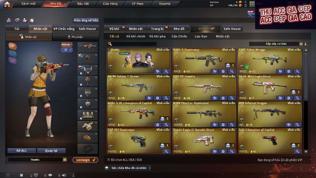 shop acc cf uy tin gia re