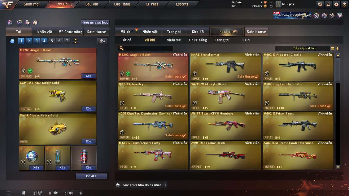 shop acc cf uy tin gia re