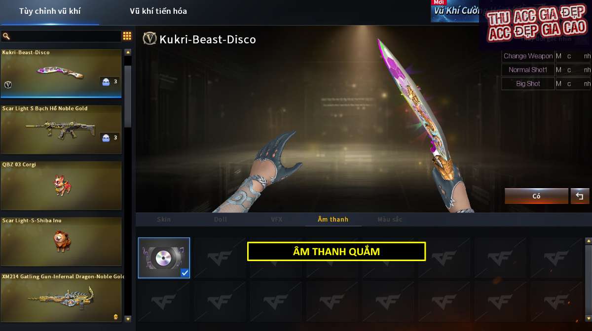 shop acc cf uy tin gia re