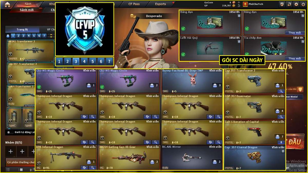 shop acc cf uy tin gia re