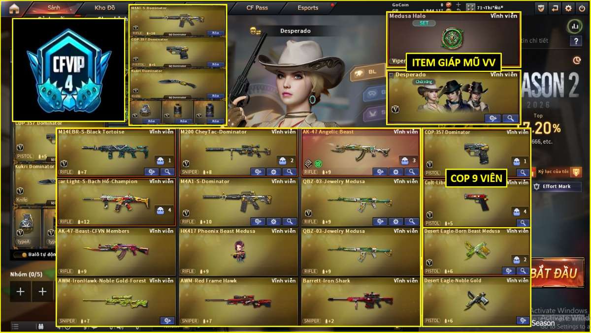 shop acc cf uy tin gia re