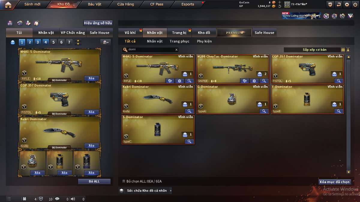 shop acc cf uy tin gia re