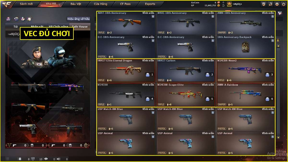shop acc cf uy tin gia re