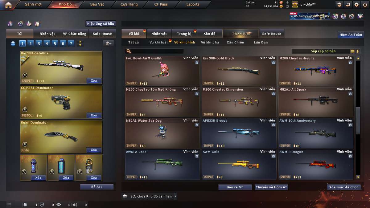 shop acc cf uy tin gia re