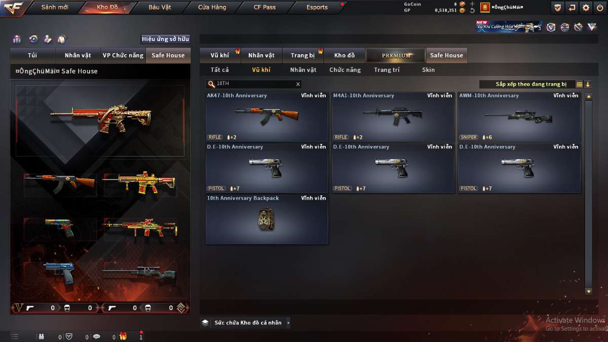 shop acc cf uy tin gia re