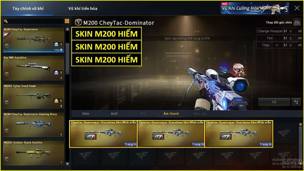 shop acc cf uy tin gia re