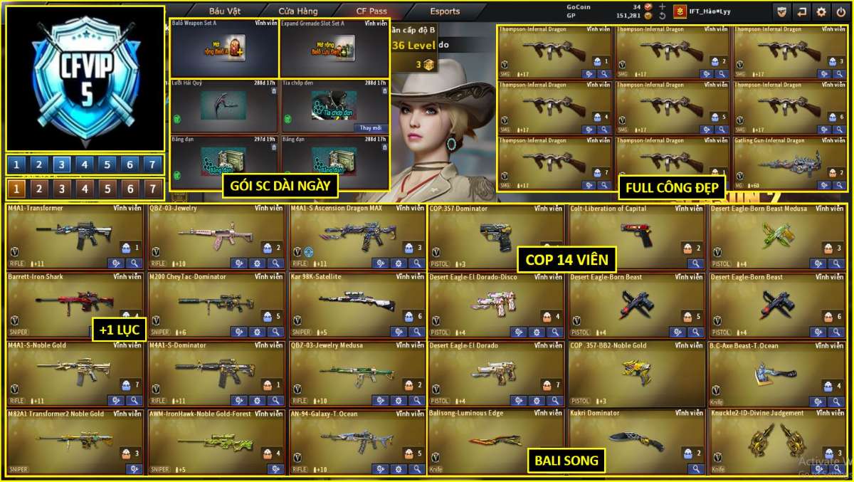 shop acc cf uy tin gia re