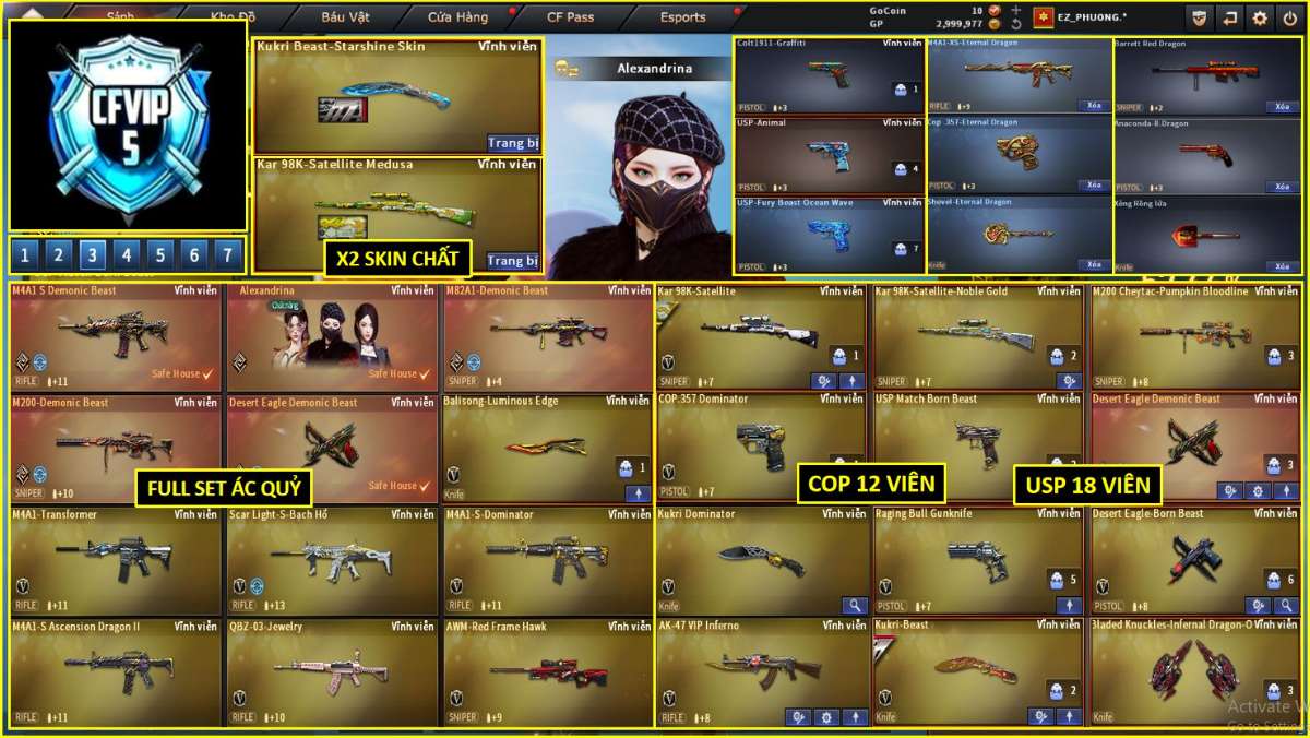 shop acc cf uy tin gia re
