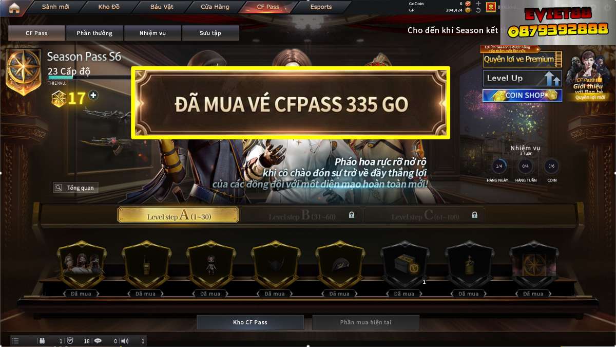 shop acc cf uy tin gia re