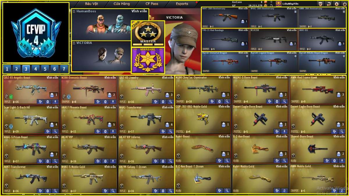 shop acc cf uy tin gia re