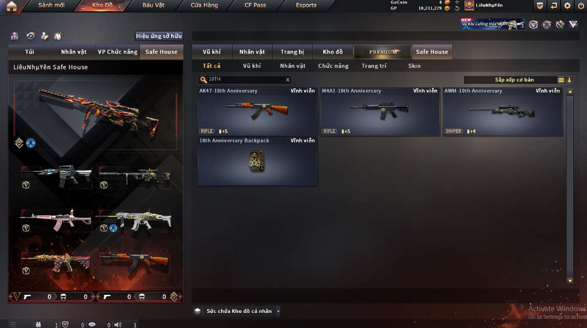 shop acc cf uy tin gia re