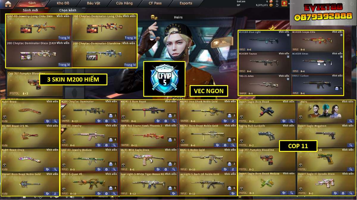 shop acc cf uy tin gia re