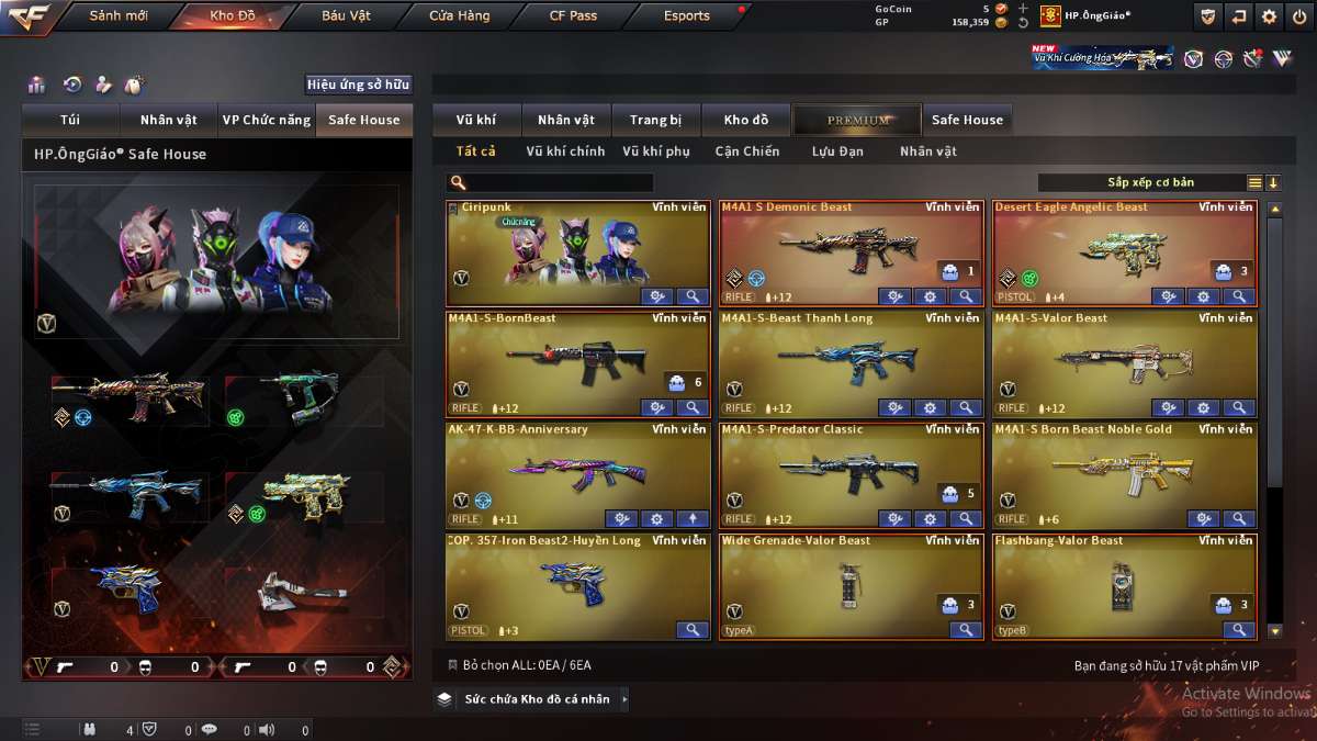 shop acc cf uy tin gia re