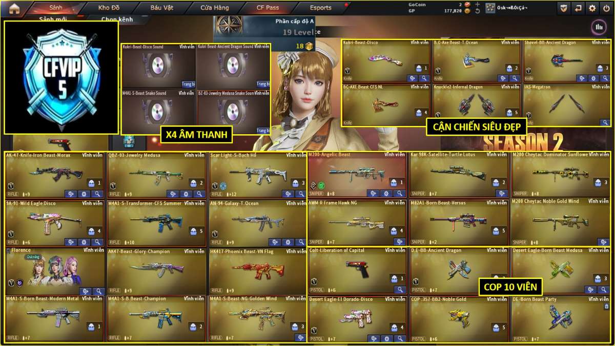 shop acc cf uy tin gia re