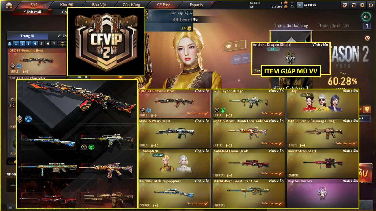shop acc cf uy tin gia re