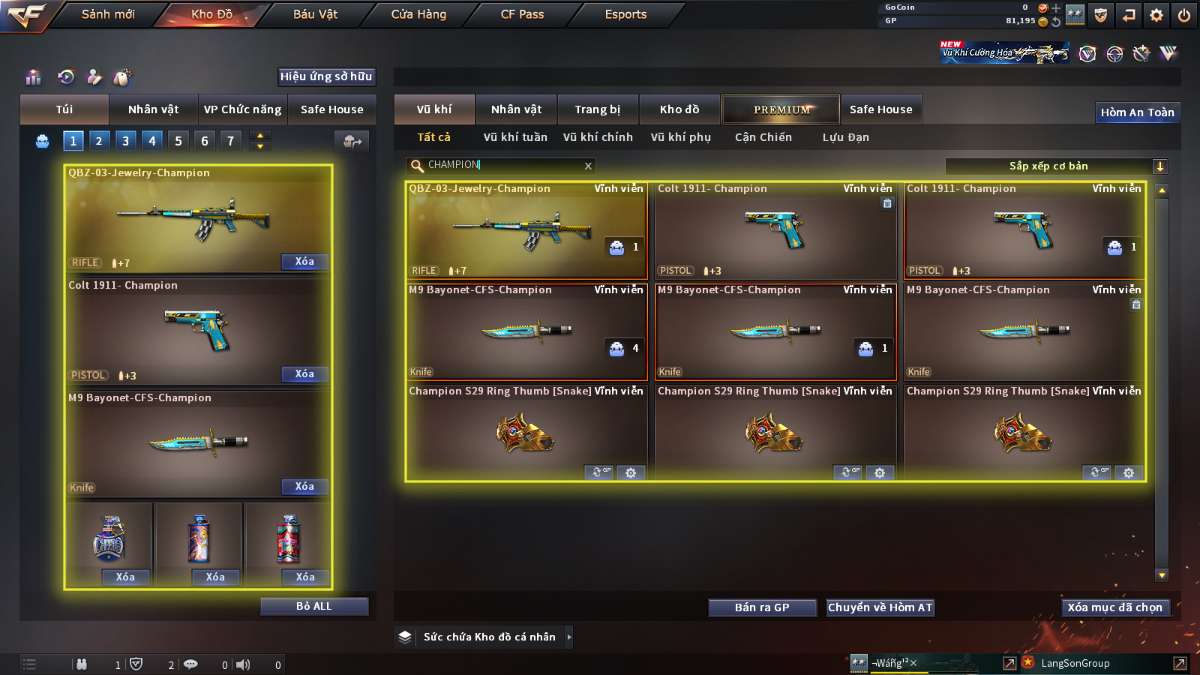 shop acc cf uy tin gia re
