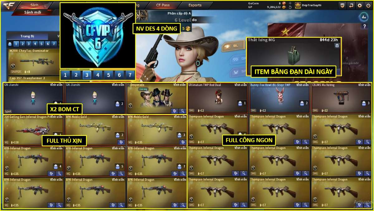 shop acc cf uy tin gia re
