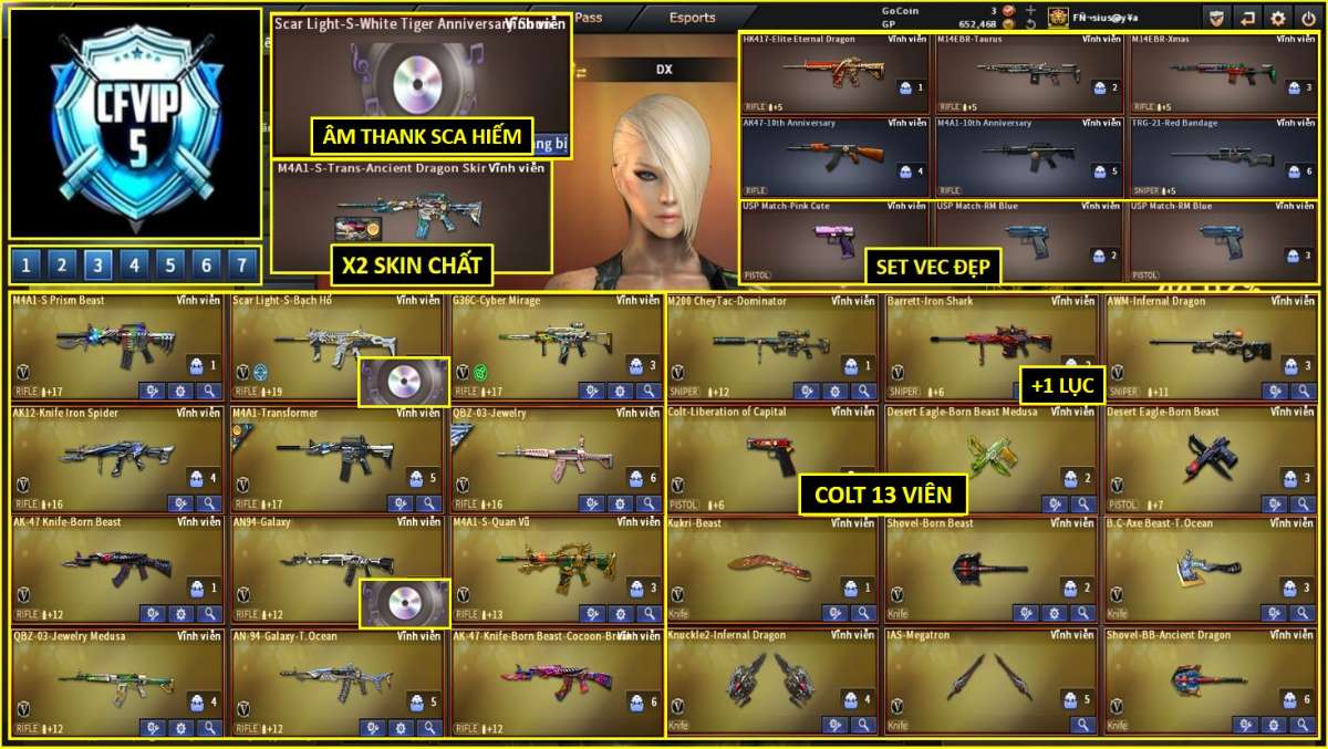 shop acc cf uy tin gia re