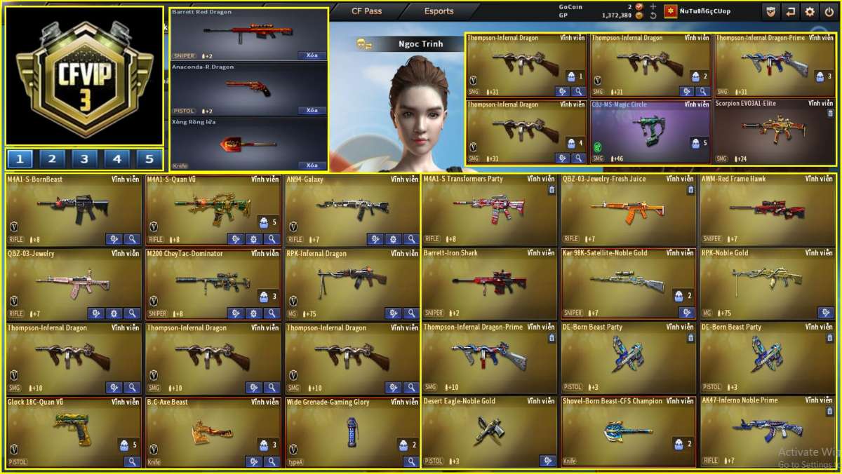 shop acc cf uy tin gia re