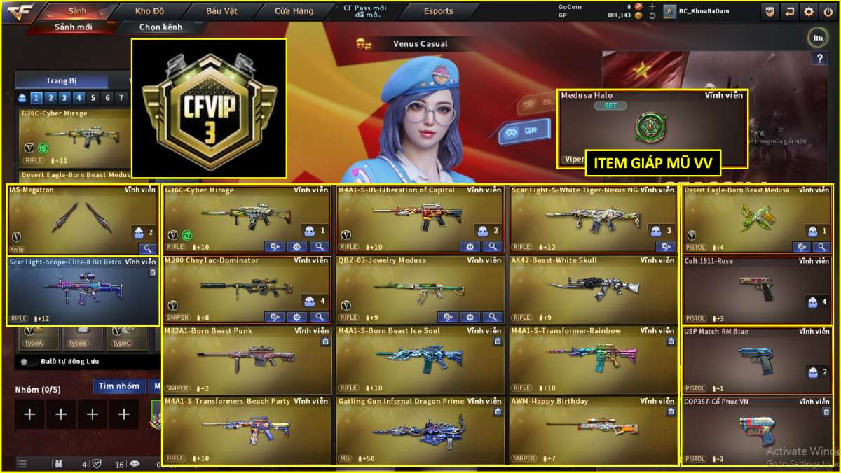 shop acc cf uy tin gia re
