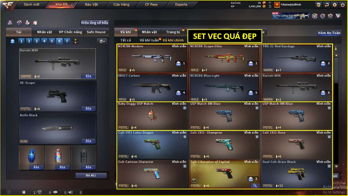 shop acc cf uy tin gia re