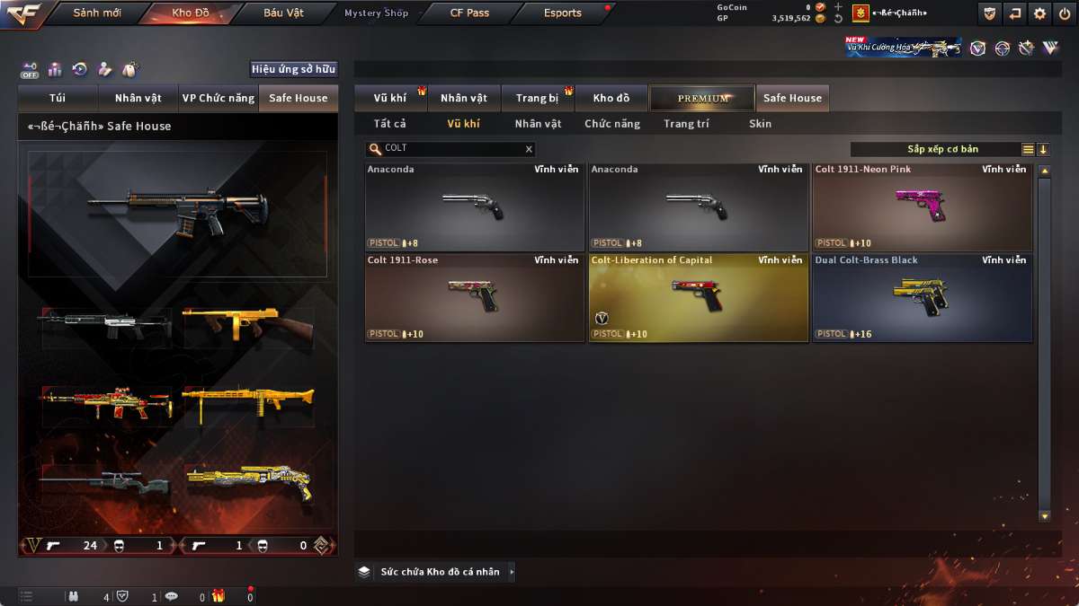 shop acc cf uy tin gia re