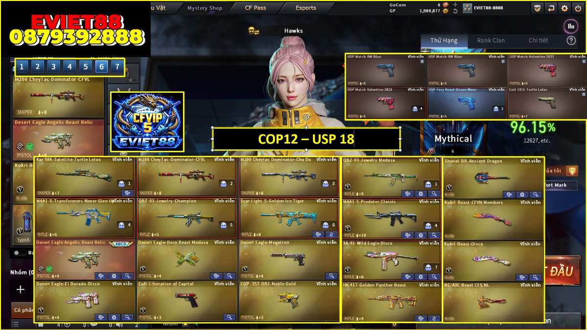 shop acc cf uy tin gia re
