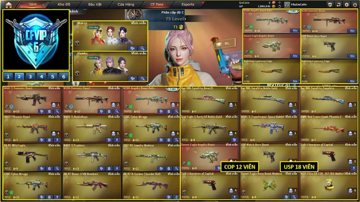 shop acc cf uy tin gia re