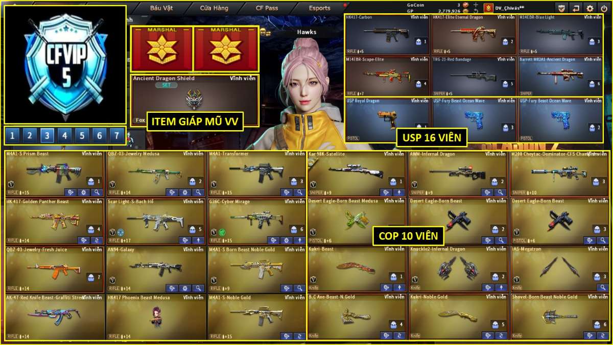 shop acc cf uy tin gia re
