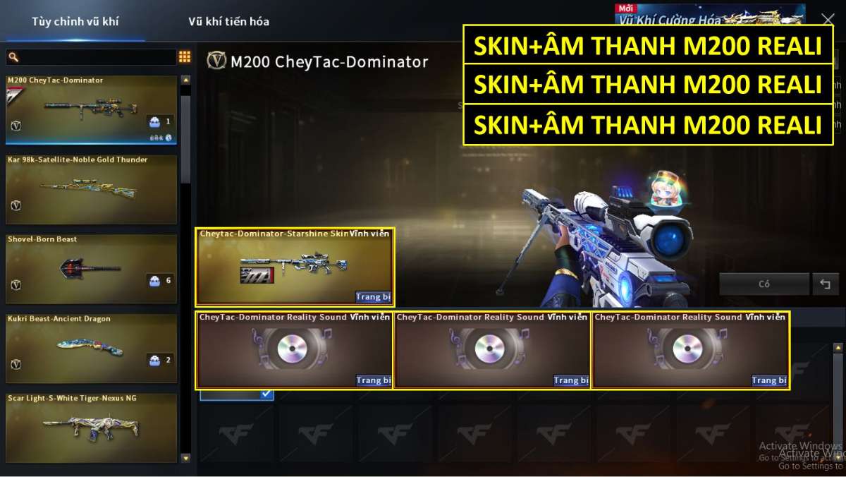shop acc cf uy tin gia re