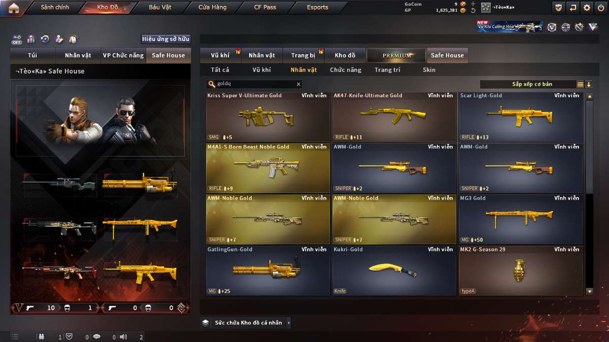 shop acc cf uy tin gia re