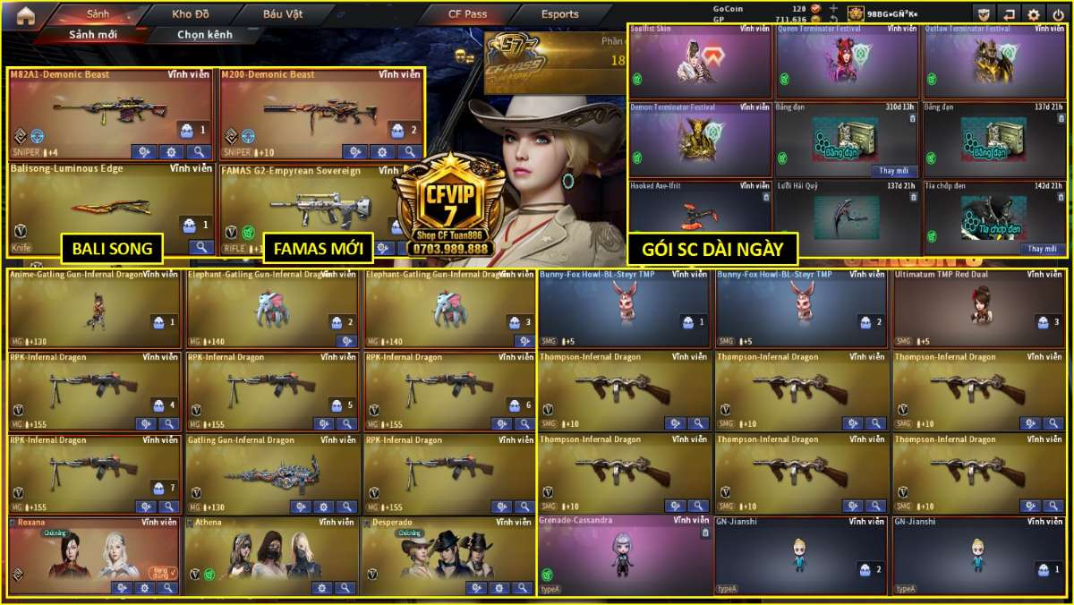 shop acc cf uy tin gia re