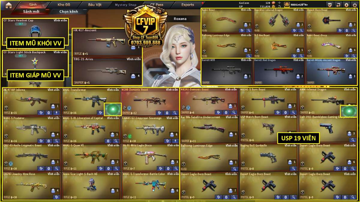 shop acc cf uy tin gia re