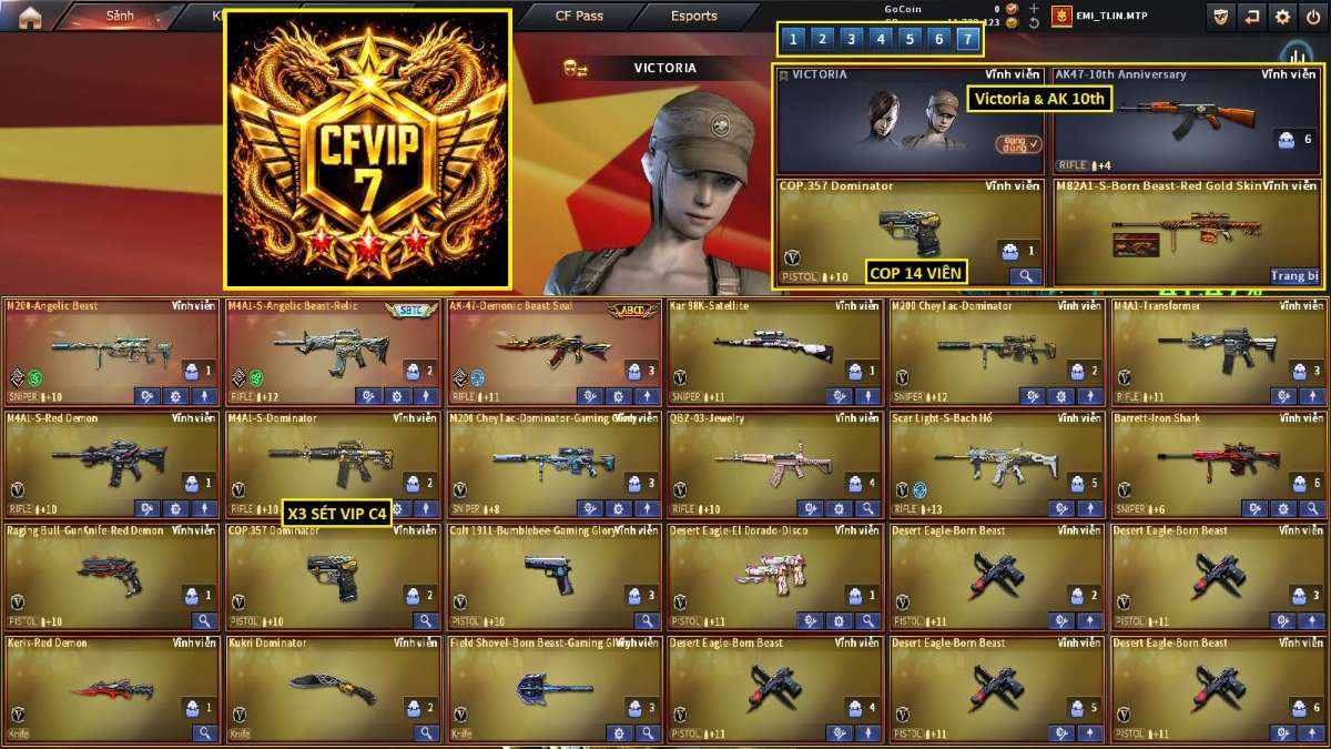 shop acc cf uy tin gia re