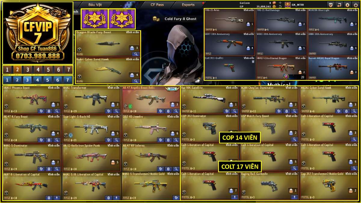 shop acc cf uy tin gia re