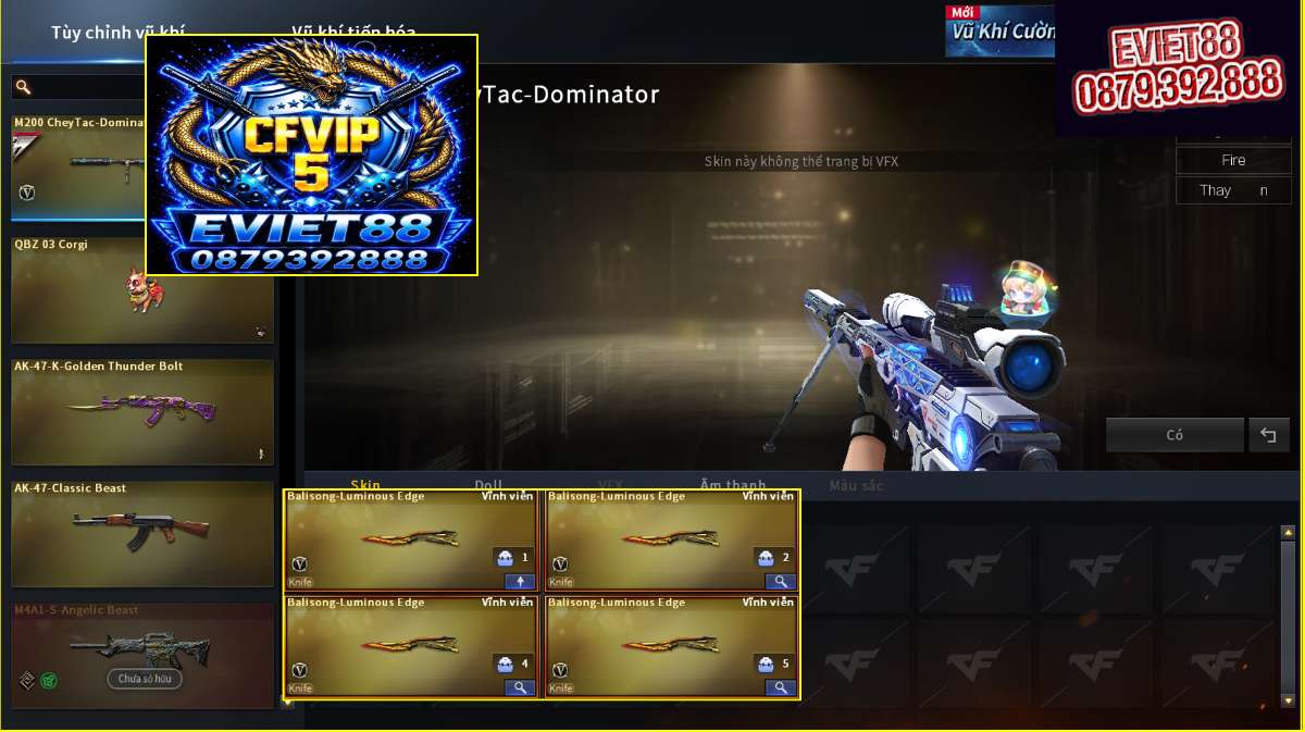 shop acc cf uy tin gia re