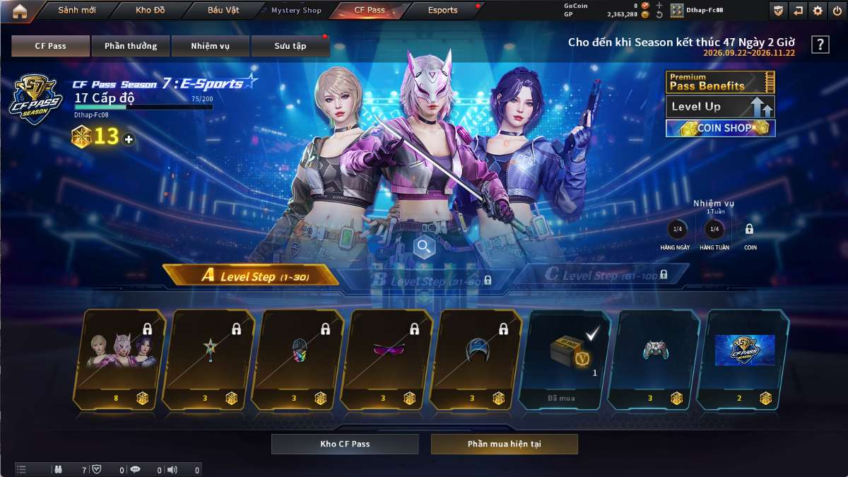 shop acc cf uy tin gia re