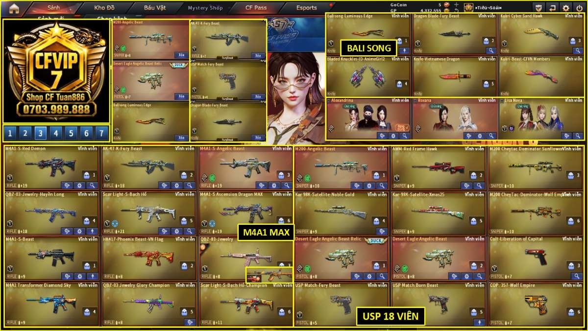 shop acc cf uy tin gia re